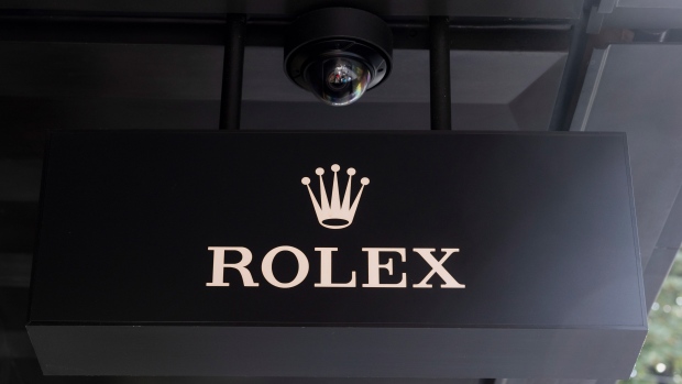 A Rolex sign.
