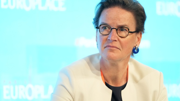 Verena Ross, chair of European Securities and Markets Authority (ESMA), during a panel session at the Paris Finance Forum in Paris, France, on Tuesday, July 4, 2023. The annual Paris Europlace event takes place July 4 and 5.
