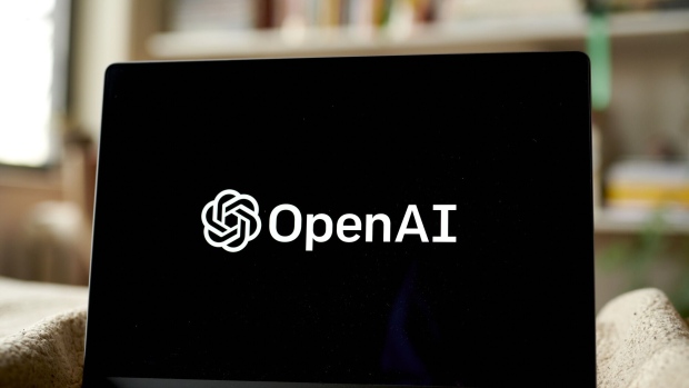 The OpenAI logo. Photographer: Gabby Jones/Bloomberg
