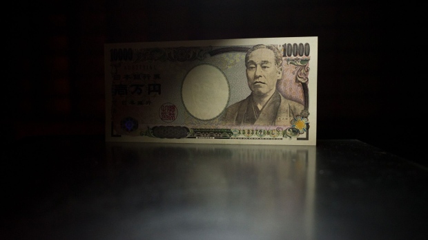 A Japanese 10,000-yen banknote arranged in Kyoto, Japan, on Thursday, Nov. 2, 2023. The contradictions in Japan’s efforts to protect the yen while slowing the pace of rising bond yields are becoming increasingly clear in currency and debt markets. Photographer: Kentaro Takahashi/Bloomberg