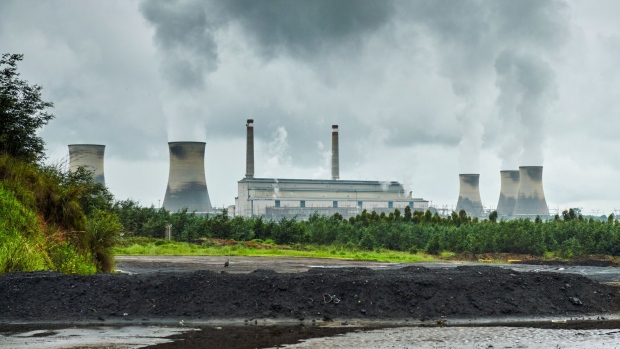 The Eskom Holdings SOC Ltd. Arnot coal-fired power station in Mpumalanga, South Africa. Carbon capture could help mitigate emissions at polluting power plants, but with the technology largely unproven at scale, it also risks extending their lives. 