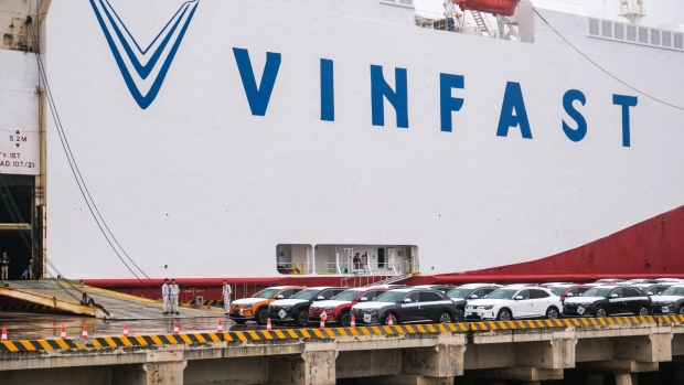 VinFast LLC's VF8 electric vehicles. Photographer: Linh Pham/Bloomberg