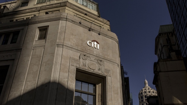 A Citigroup Inc. Citibank branch stands in the financial district of Buenos Aires, Argentina, on Thursday, April 30, 2020. Argentina extended its nationwide lockdown, the strictest in Latin America, until May 10 to contain the coronavirus outbreak, this as President Alberto Fernandez cancels talks with the Mercosur trade bloc and the country faces a projected economic contraction of 5.7% this year.