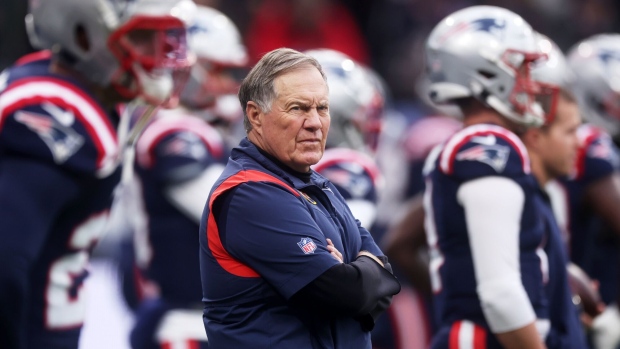 Bill Belichick looks on during a game in Frankfurt am Main, Germany on Nov. 12.
