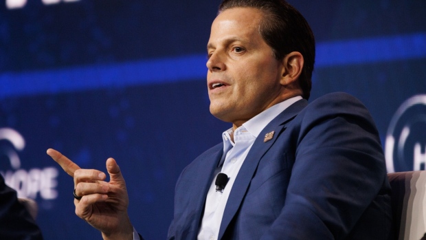 Anthony Scaramucci, founder and managing partner of SkyBridge Capital II LLC, at the Hope Global Forums annual meeting in Atlanta, Georgia, US, on Tuesday, Dec. 12, 2023. The meeting includes over 5,200 delegates representing 40 countries aiming to reimagine the global economy so the benefits and opportunities of free enterprise are extended to everyone.