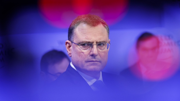 Thomas Jordan, president of the Swiss National Bank (SNB), during a panel session on day three of the World Economic Forum (WEF) in Davos, Switzerland, on Jan. 18.