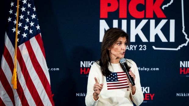 Nikki Haley speaks at a campaign event in Keene, New Hampshire, on Saturday, Jan. 20