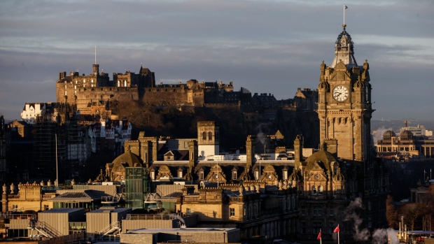 Edinburgh Castle stands atop Castlehill in Edinburgh, U.K., on Wednesday, March 1, 2017. Scottish First Minister Nicola Sturgeon said she'll start the legal process of preparing for a second independence referendum, threatening to open a new front in the Brexit battle as the U.K. government prepares to trigger negotiations.