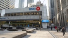 The Bank of Montreal (BMO) headquarters in Toronto, Ontario, Canada, on Wednesday, March 8, 2023. Rising rates are expanding Canadian banks' net interest margin, but a flatter and inverted yield curve limits upside, and a peak may come in 2023.