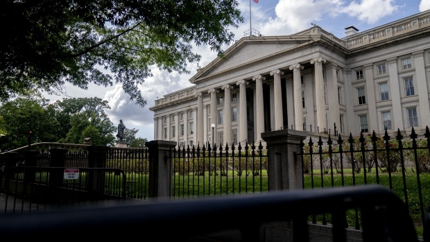 The US Treasury Department in Washington, DC.