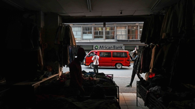 A clothing store in Johannesburg. Photographer: Leon Sadiki/Bloomberg