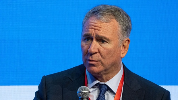Ken Griffin, chief executive officer and founder of Citadel Advisors LLC, speaks during the Global Financial Leader's Investment Summit in Hong Kong, China, on Tuesday, Nov. 7, 2023. The de-facto central bank of the Chinese territory is this week holding its global finance summit for a second year in a row.