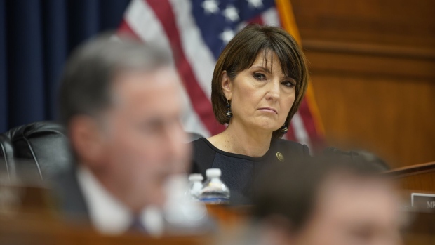Representative Cathy McMorris Rodgers, a Republican from Washington and chair of the House Energy and Commerce Committee, during a hearing in Washington, DC, US, on Thursday, March 23, 2023. TikTok's chief executive officer faced pointed questions about the app's relationship with its Chinese parent company in his debut appearance before Congress, where combative lawmakers made it clear they don't accept his promise to keep users and their data safe.