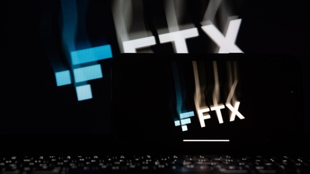 The FTX Cryptocurrency Derivatives Exchange logo on a laptop screen arranged in Riga, Latvia, Nov. 24, 2022. The implosion of Sam Bankman-Fried’s FTX empire dealt a harsh blow to the Bahamas’ ambitions to be a hub for the crypto industry, and it’s causing massive pain for locals who treated the now-bankrupt exchange like a bank. Photographer: Andrey Rudakov/Bloomberg