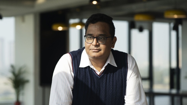 Vijay Shekhar Sharma, founder and chairman of One97 Communications Ltd., operator of Paytm, in Noida, India, on Tuesday, Dec. 19, 2023. Paytm plans to revamp its online wealth management services and hire more than 50,000 salespeople to get more merchants on its network, aiming to hit profitability sooner than targeted.