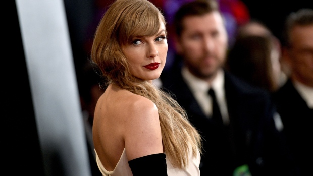 LOS ANGELES, CALIFORNIA - FEBRUARY 04: (FOR EDITORIAL USE ONLY) Taylor Swift attends the 66th GRAMMY Awards at Crypto.com Arena on February 04, 2024 in Los Angeles, California. (Photo by Lionel Hahn/Getty Images)