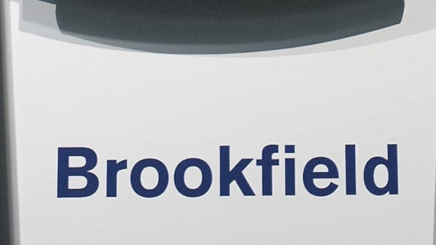 Brookfield Asset Management branding. Photographer: Kevin Van Paasen/Bloomberg