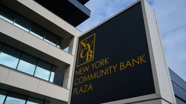 The New York Community Bancorp headquarters in Hicksville, New York, on Feb. 1.