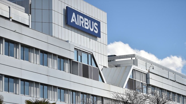 A picture taken in Blagnac, near Toulouse on March 6, 2018 shows Airbus headquarters. Photographer: REMY GABALDA/Getty Images
