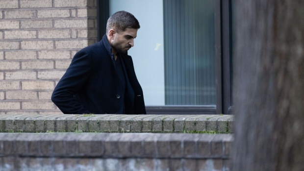 Mohammed Zina outside Southwark Crown Court in London, on Feb. 12 Photographer: Chris Ratcliffe/Bloomberg