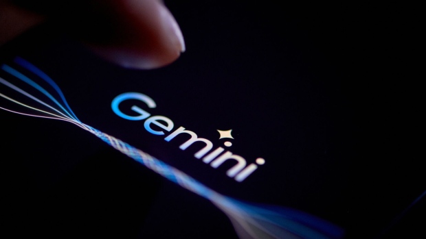 The Gemini logo on a smartphone arranged in New York, US, on Saturday, Dec. 9, 2023. Alphabet's Google said Gemini is its largest, most capable and flexible AI model to date, replacing PaLM 2, released in May.