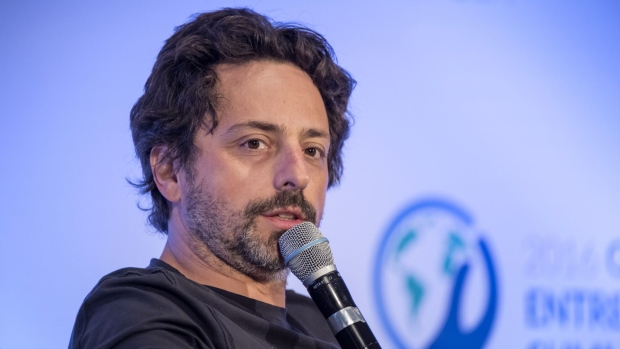 Sergey Brin, president of Alphabet and co-founder of Google Inc., speaks during the 2016 Global Entrepreneurship Summit (GES) at Stanford University in Stanford, California, U.S., on Friday, June 24, 2016. The annual event brings together entrepreneurs from around the world for 3 days of networking, workshops and conferences. Photographer: David Paul Morris/Bloomberg