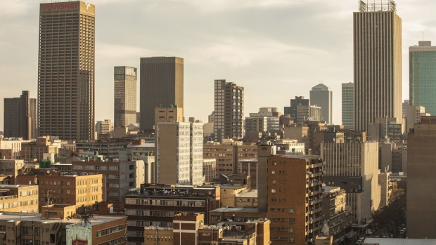 The Johannesburg skyline.