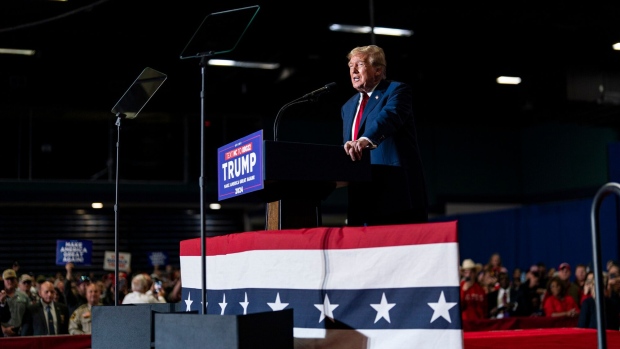 <p>Former President Donald Trump speaks during a "Get Out The Vote" rally in Greensboro, North Carolina on Saturday.</p>