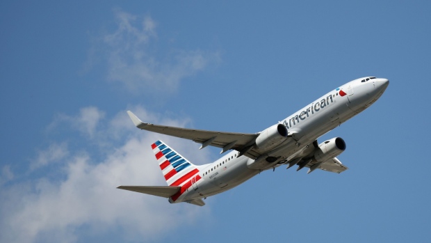 A Boeing 737 operated by American Airlines takes off from JFK Airport in New York.