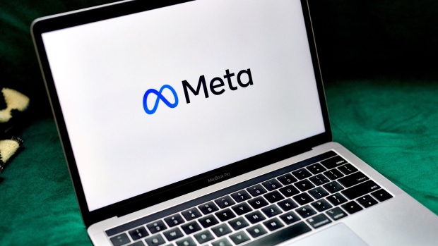 The Meta logo on a laptop computer in the Brooklyn borough of New York, US, on Tuesday, July 26, 2022. Meta Platforms Inc. is scheduled to release earnings figures on July 27. Photographer: Gabby Jones/Bloomberg