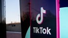 A TikTok advertisement at a Metro station in Arlington, Virginia, US, on Thursday, March 30, 2023. Andrew Harrer/Bloomberg