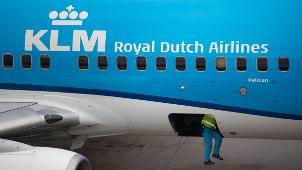 A KLM passenger jet.