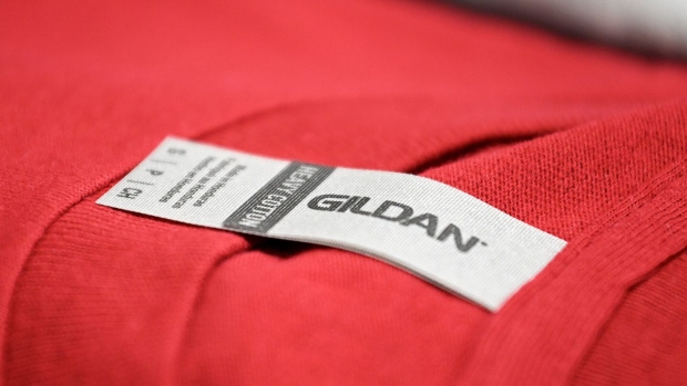 Gildan apparel at a store in Montreal, Quebec, Canada, on Friday, Dec. 15, 2023. Two investment firms that are among the largest shareholders of clothing manufacturer Gildan Activewear Inc. are taking aim at the board for its decision to oust Chief Executive Officer Glenn Chamandy - a move that puts the company at risk, they say. Photographer: Graham Hughes/Bloomberg