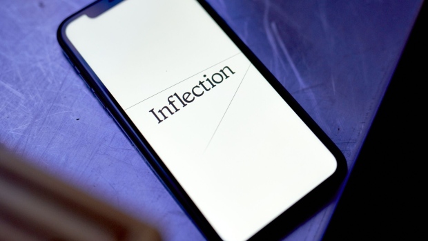 <p>The Inflection logo on a smartphone arranged in New York, US, on Thursday, Aug. 17, 2023. </p>