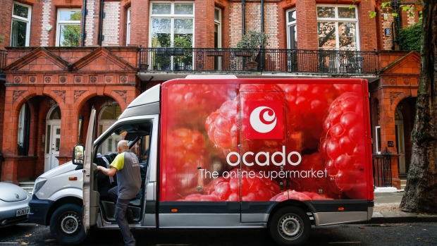 An Ocado Group Plc truck in London.