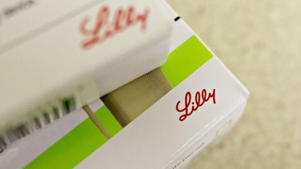 An Eli Lilly & Co. logo on a box of medication. Photographer: Daniel Acker/Bloomberg