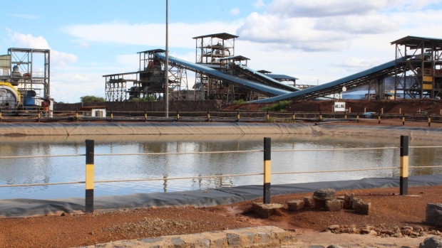 <p>Structures used for processing raw cobalt at a mine in Katanga province near Lubumbashi, the Democratic Republic of Congo. </p>