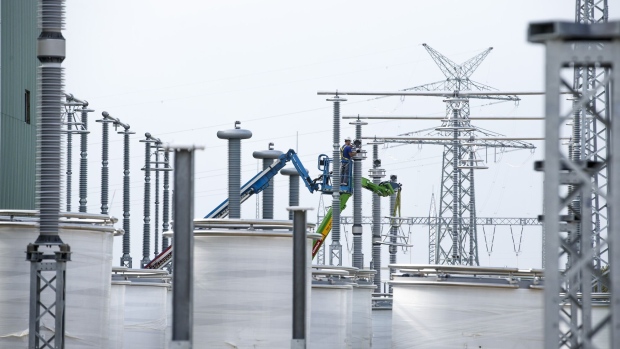 <p>The construction site of an electricity substation being built by TenneT near Wilster, Germany. </p>