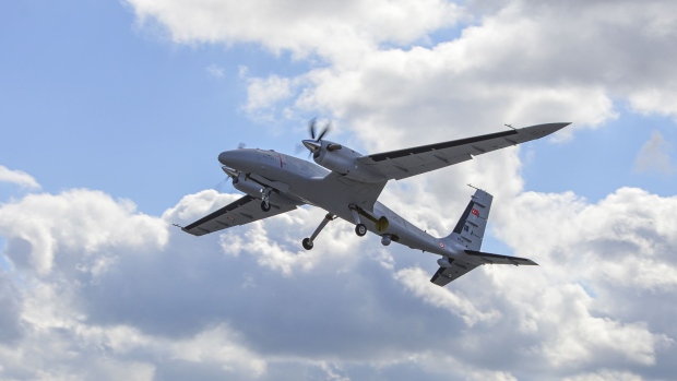 A Bayraktar Assault Unmanned Aerial Vehicle.