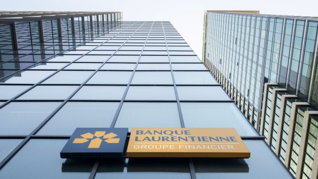 <p>A Laurentian Bank branch in Montreal, Quebec, Canada.</p>