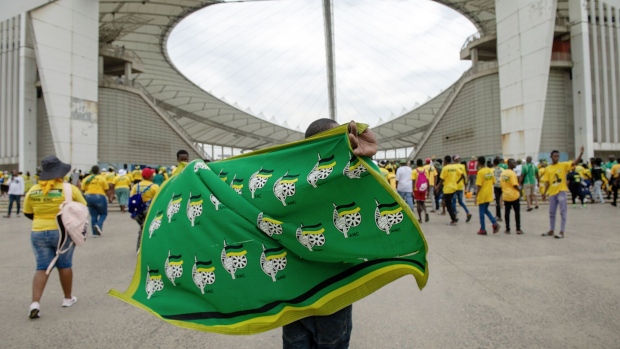 ANC supporters in Durban, South Africa, on Feb. 24.