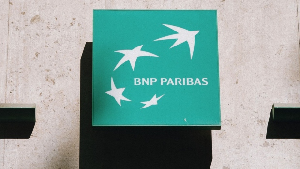 A logo on a BNP Paribas SA bank branch in Marseille, France, on Tuesday, July 27, 2021. BNP reports half year earnings on July 30. Photographer: Theo Giacometti/Bloomberg
