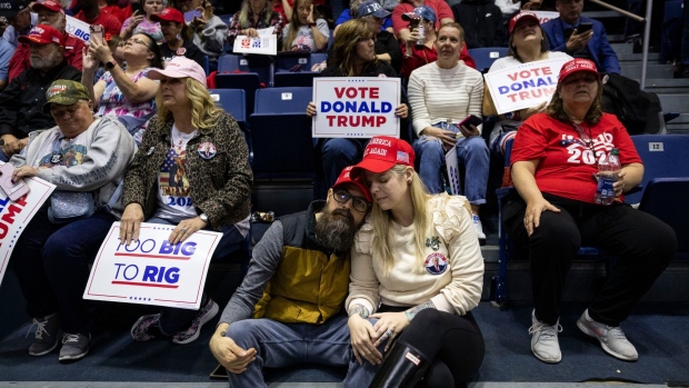 Attendees during a “Get Out The Vote” rally with former US President Donald Trump in Rome, Georgia, on March 9.