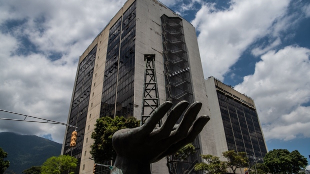 <p>The Petroleos de Venezuela SA (PDVSA) headquarters in Caracas, Venezuela.</p>