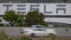 <p>A Tesla Inc. assembly plant in Fremont, California.</p>