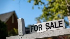 <p>A “For Sale” sign at a home in Sacramento, California.</p>