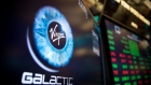 A monitor displays Virgin Galactic Holdings Inc. signage during the company's initial public offering (IPO) on the floor of the New York Stock Exchange (NYSE) in New York, U.S., on Monday, Oct. 28, 2019. Richard Branson's Virgin Galactic Holdings Inc. became the first space-tourism business to go public as it began trading Monday on the New York Stock Exchange with a market value of about $1 billion. Photographer: Michael Nagle/Bloomberg