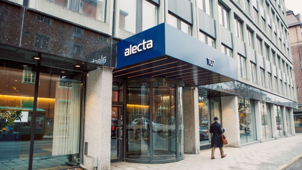 The entrance of the Alecta AB headquarters in Stockholm. Photographer: Erika Gerdemark/Bloomberg