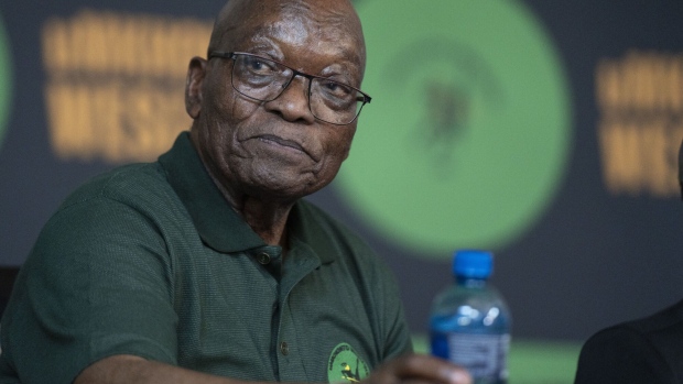 Jacob Zuma Photographer: Ihsaan Haffejee/AFP/Getty Images