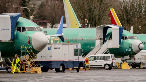 <p>Boeing 737 Max aircraft outside the company's facility in Renton, Washington, US.</p>
